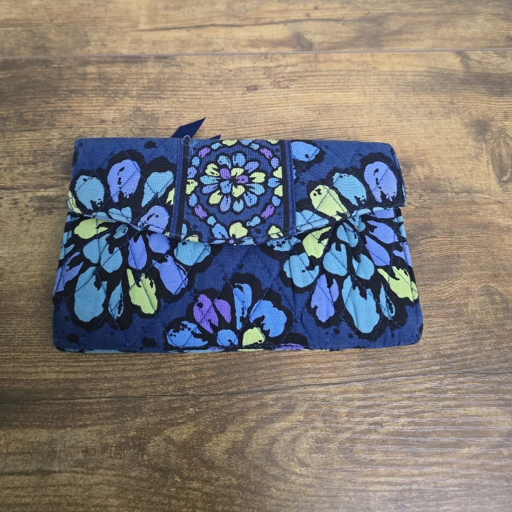 Vera Bradley Floral Blue Clutch Wallet